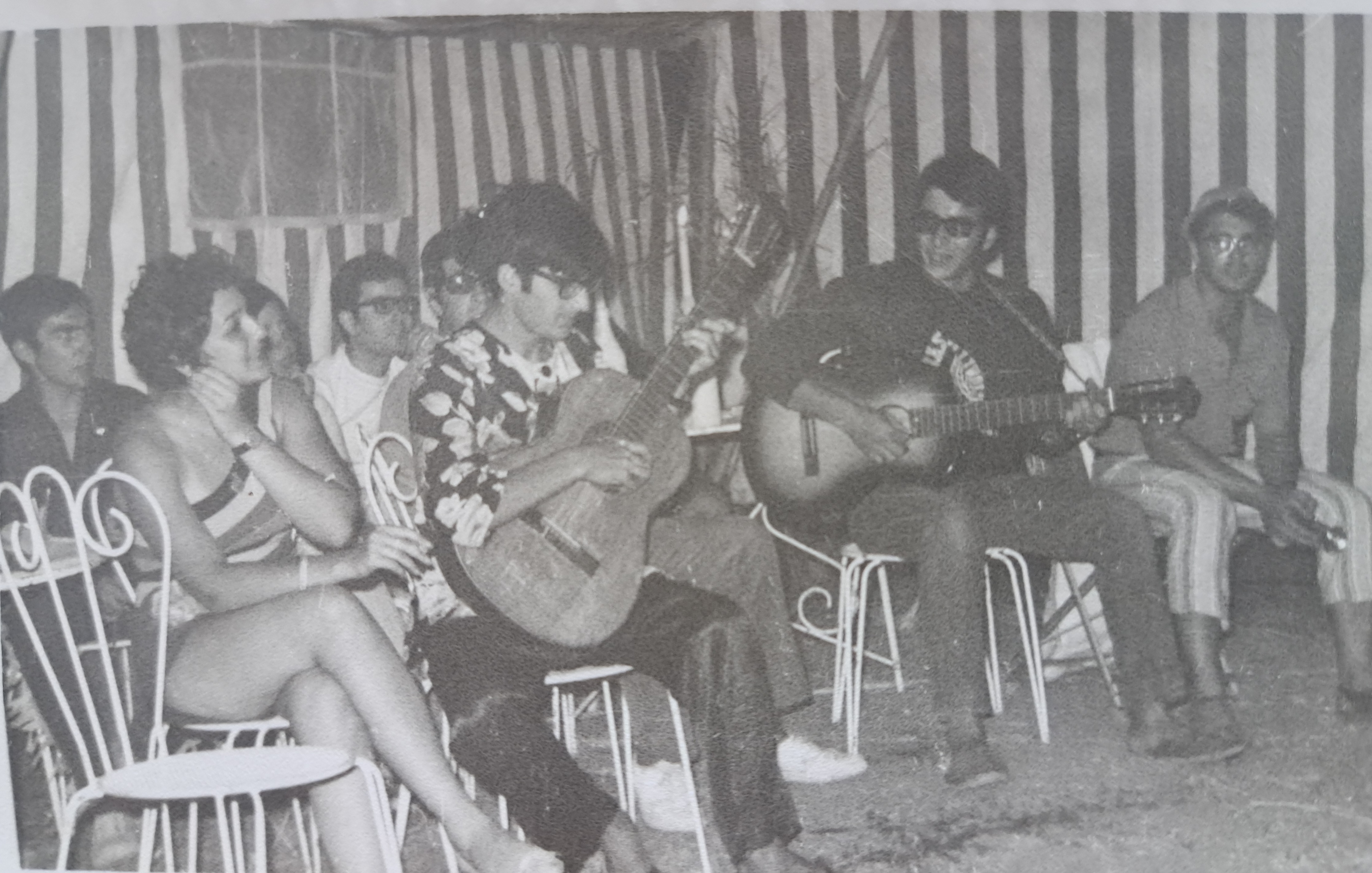 JAC Juillet 1967 La Tour de Mare Liliane Dadi, Dov Djaoui,Jacob Toledano, David Dahan (Rav)